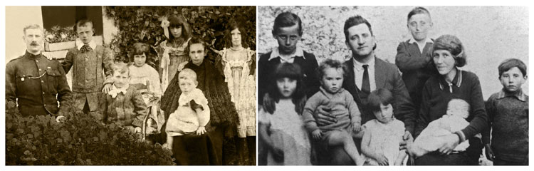 James McDonnell & Anastasia (Doyle) (Sepia Pic) - His son Christopher McDonnell & Bridget (McGrath) (Black & White Pic) Pictures courtesy Sweeney Family